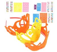 Mipcase 6 ensembles DIY Birthday Crown Headband For Little Girl Bright Color Decorative Crown Kit Easy To Assemble Handcraft Craft Supplies