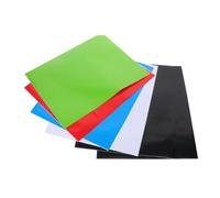 Mipcase 6 feuilles Vinyle Adhésif PVC Autocollant pour DIY Décoration Film de Découpe Noir Blanc Rouge Bleu Vert pour Artisanat Mural et Personnalisations