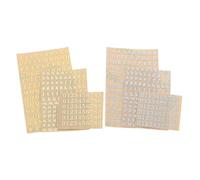 Mipcase 6 pièces Autocollants Lettres et Chiffres DIY Adhesive Alphabet Stickers pour Décoration Surfaces Lisses Or et Argent Lettres et Résistants et Amovibles