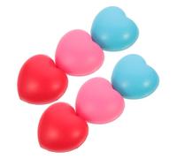 Mipcase 6 pièces Balle Anti-Stress Forme Cœur Lot Presser Souple et Résistant Décompression pour Garçon Fille et Adultes Cadeau Anniversaire et Fête Couleurs Rouge Bleu Ciel et Rose