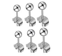 Mipcase 6 pièces Boucles Oreilles Acier Inoxydable à Clou Boules pour Style et Élégant Parfaites pour Toutes Occasions