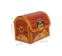Mipcase 6 pièces Coffret Pirate Trésor Boîte Cadeau pour Bonbons Fête Anniversaire Halloween Garçon Fille Garçon Fille Cadeau Pratique et Thématique
