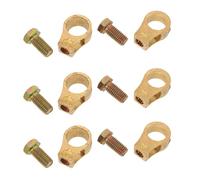 Mipcase 6 Pièces Cosse de Batterie Cuivre Pur Clips de Connexion Positive Négative pour Voiture Camion Bateau Connecteur Terminal Batterie Anti-corrosion