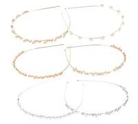 Mipcase 6 pièces Couronnes de Fleurs Cristal avec Perles et Accessoires de Mariage Élégants et Chic