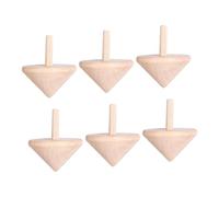 Mipcase 6 pièces Jouets Bois à Toupies Rotatives pour Garçon Fille Lot de Toupies Bois Naturel Classique pour Coordination Main Oeil et Créativité