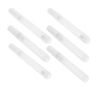 Mipcase 6 Pièces Marqueur à Remplir Soi-même 4,5mm à Tête Ronde et Plate | Tubes Transparents Vides, Rechargeables pour Encre Huileuse ou Colorante, Traçage Solide sur Papier