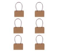 Mipcase 6 pièces Papier Kraft Étanche avec Poignée pour Fleurs Boîte Cadeau Portable Pliable Emballage Bouquet pour Mariage et Décor