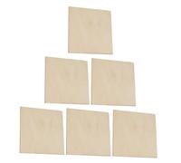 Mipcase 6 pièces Planchettes Bois Carrées Brutes pour Bricolage Panneaux Artisanaux Légers et Lisses pour Peinture et Décoration DIY