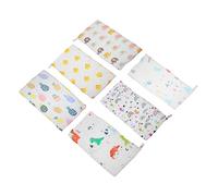 Mipcase 6 pièces Serviettes Coton pour Serviettes Absorbantes Imprimées Doux et Respirant pour Éviter Écoulements et Gouttes pour Nourrissons