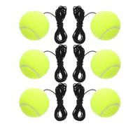 Mipcase 6 Pièces Tennis Trainer Ball avec Corde Élastique Équipement Portable Entraînement pour Débutants Rebond Constant et Résistance pour Pratique Tennis Extérieur et Intérieur