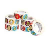 Mipcase 6 rouleaux Stickers de Récompense pour Garçon Fille Autocollants Colorés Motivation Scolaire pour Tableau Comportement Scrapbooking et Projets Créatifs