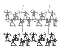 Mipcase 60 pièces Figurines Soldats Miniatures Militaires Médiévaux et Romains Jeu Éducatif Modèles Détail Précis Noir pour Garçon Fille Garçons Filles