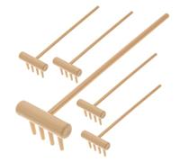 Mipcase 6pièces Kit Mini Râteaux Zen DIY pour Bac à Sable Accessoires Décoratifs De Jardin Zen Compact Et Léger pour Relaxation Et Décoration De Bureau