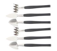 Mipcase 6pièces Pelle à Terreau Râteau Et Truelle Miniatures pour Jardinage Plants Succulents Et Bonsaïs Outils De Plantation Acier Inoxydable