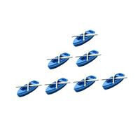 Mipcase 7 Ensemble Lot de Mini Bateaux Résine avec Pagaies Modèles de Bateaux de Plage pour Décoration Maison Accessoires Miniature pour Paysage Océan et Bac à Kit DIY Créatif