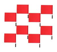 Mipcase 8 pièces Drapeaux de Départ Acier Inoxydable pour Arbitre Drapeaux de Signalisation pour Football Volleyball et Athlétisme pour Ligne de Touche et Sécurité Ferroviaire