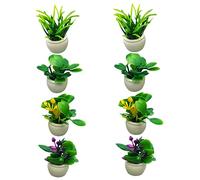 Mipcase 8 pièces Plantes Miniatures Décoratives de Pots de Plantes pour Décoration de Maison pour Fêtes et Accessoires de Mini Maison Simulées et