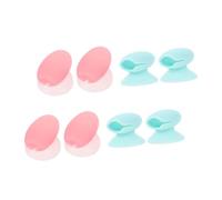 Mipcase 8 pièces Protège-pinceaux Lèvres Silicone Capuchons Souples Anti-poussière avec Ventouse Étuis Durables pour Maquillage Semi-transparents Rouge et Vert