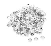 Mipcase 800 Paillettes Rondes Argentées Irisées 8 MM de Coupelle PVC Séquences Plates pour Couture et Loisirs Créatifs 800 Pièces pour Décoration Vêtements Papeterie et Pâte à Modeler