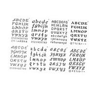 Mipcase 8pièces Pochoirs Lettres Anglaises Chiffres Alphabet Symboles Pour Peinture Et Scrapbooking Modèles De Calligraphie Décoration
