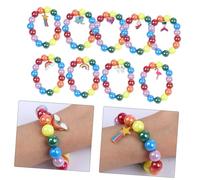 Mipcase 9 pièces Bracelet Garçon Fille Créatif avec Perles Arc Ciel et Pendentifs de Bracelets Colorés pour et pour et Fêtes