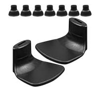 Mipcase 9 Pièces Embout de Cannelure pour Flûte, Embouchure de Rechange en Résine Noire, Taille, Autocollants D'installation, pour Débutants, Pratique et Enseignement