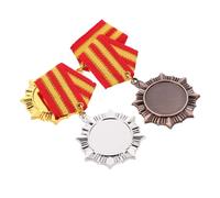 Mipcase 9 Pièces Médaille d'honneur en Médaille du Concours Médailles Sportives Médailles Militaires Médailles du Ruban du Festival Plaques De Récompense Médailles De Compétition