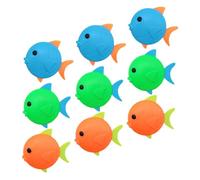 Mipcase 9 pièces Plongée Plastique pour Piscine Poissons Colorés pour Garçon Fille Jeu été Amusant et Résistant pour Baignade