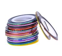 Mipcase 90 rouleaux Autocollants Ongles Bande Nail Art Multicolore Ruban Adhésif Nail String pour Filles et Femmes Kit Manucure avec Boîtes Décoration Professionnelle Facile à Appliquer