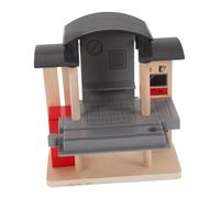 Mipcase Accessoires Bois Gare Train Connecteur Circuit Éducatif pour Garçon Fille Créatif