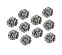 Mipcase Accessoires Cheveux Camélia DIY 10 Pièces Microfibre Gris, Décorations Fleurs en Cuir, Accessoires Vestimentaires pour Femme, Personnalisables pour Coiffures et Vêtements