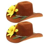 Mipcase Accessoires Décoratifs pour Bouteilles Vin 8X8X3 CM Lot de 2 Chapeaux Miniatures Ambiance Chaleureuse