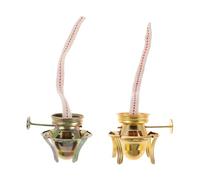 Mipcase Accessoires pour Lampe à Huile 2 Pièces - Régulateurs Métalliques Ajustables à 4 Griffes - Supports de Mèche pour Lampes à Pétrole Vintage - Pièces de Rechange pour Éclairage