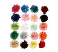 Mipcase Adorable Collier pour Chien avec Nœuds Et Fleurs 20 Pièces Ornement Multi-Fleurs en Mousseline De Soie Design Chic pour Colliers pour Animaux De Compagnie