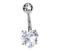Mipcase Anneau de Nombril pour Femmes Acier Inoxydable de Piercing avec Zircon Scintillant Design Élégant et Confortable pour Port Festivals