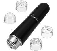 Mipcase Appareil de Massage Visage et Cou Électrique Multifonction Finition Électroplaquée Mini Masseur Portable Noir Outil de Soin Facial et Contour des Yeux pour Femmes