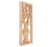 Mipcase Appliques en Bois Sculpté Non Peintes pour Meubles Décor Mural Traditionnel Chinois Incrustations Artisanales en Bois Massif Autocollants Décoratifs pour Armoires et Lits
