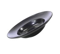 Mipcase Assiette Céramique Polyvalente Résistante Plate Creuse Noire pour Pâtes Salades et Desserts Design Empilable et Moderne pour Usage