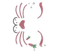 Mipcase Autocollants Visage Lapin de Pâques Mignons Maquillage Temporaire sans Irritation Décorations Fête et Loisirs Créatifs Bijou Artisanal pour Événements Festifs Tenue Solide et