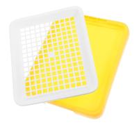 Mipcase Bac à Litière Rectangulaire pour Lapin, Anti-basculement, | Furets et Lapins, Séparateur Urine et Selles, Nettoyage Facile, Usage Intérieur en Cage, Jaune