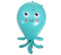 Mipcase Ballon Pieuvre Aluminium 4D Bleu Ballon Gonflable Décoratif pour Fête D’Anniversaire Accessoires Photo Thème Animaux Marins Pieuvre Motifs Dessin Animé Décoration Ludique