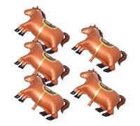Mipcase Ballons en Aluminium Design Unique 2026 Marron de Cheval Lot de 5 Gonflage Facile et Réutilisable pour Décoration de Fête Western et Shower