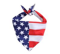 Mipcase Bandana pour Animal De Compagnie avec Drapeau Américain Unique Écharpe Triangulaire pour Chien Et Chat Confortable Et Robuste pour Les Fêtes