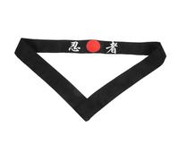 Mipcase Bandeau Japonerie De Karaté Noir Bandeau Pour Chef Sushi Tissu Résistant Accessoire Pour Entraînement Et Soirée Déguisée Taille Unique
