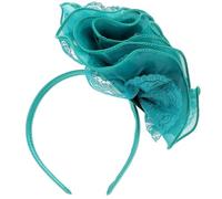 Mipcase Bandeau Vintage en Dentelle à Grandes Fleurs Vertes, Accessoire Cheveux Mariage pour Femmes, Bandeau Floral Léger et Décoratif, Fête, Cérémonie et Photo, Design Chic et Solide