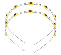 Mipcase Bandeaux Tournesol Fins X2, Taille Unique, Accessoires Cheveux Jaunes, Coiffure Femme Et Fille, Usage Quotidien Et Fête