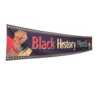 Mipcase Bannière Décorative Mois de L'histoire des Noirs, Décoration Murale Éducative en Matériau Résistant, Banderole Festive pour Salle de t Célébration, Accessoire Polyvalent