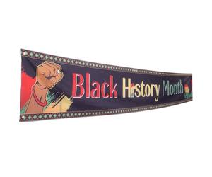 Mipcase Bannière Décorative Mois de L'histoire des Noirs, Décoration Murale Éducative en Matériau Résistant, Banderole Festive pour Salle de t Célébration, Accessoire Polyvalent