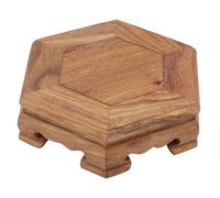 Mipcase Base Décorative en Bois pour Pot de Fleurs Socle d'Exposition Rond Support pour Objets d'Art et Boules de Cristal Dimensions 10 X 12 X 3 Cm Décoration Intérieure Piédestal pour Bureau et Salon