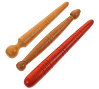 Mipcase Bâton de massage en bois, lot de 3 outils de réflexologie plantaire, outil multipurpose pour massage manuel des pieds, mains et tête, bien-être et détente